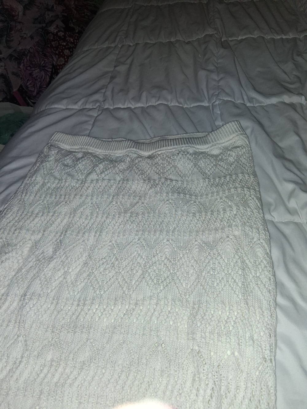 GAP White Cable Knit Pencil Skirt